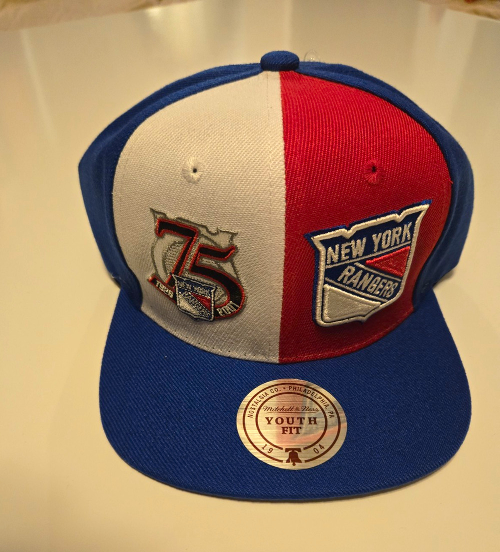New York Rangers 75th Anniversary Mitchell & Ness Youth Snapback NHL Hat NWT
